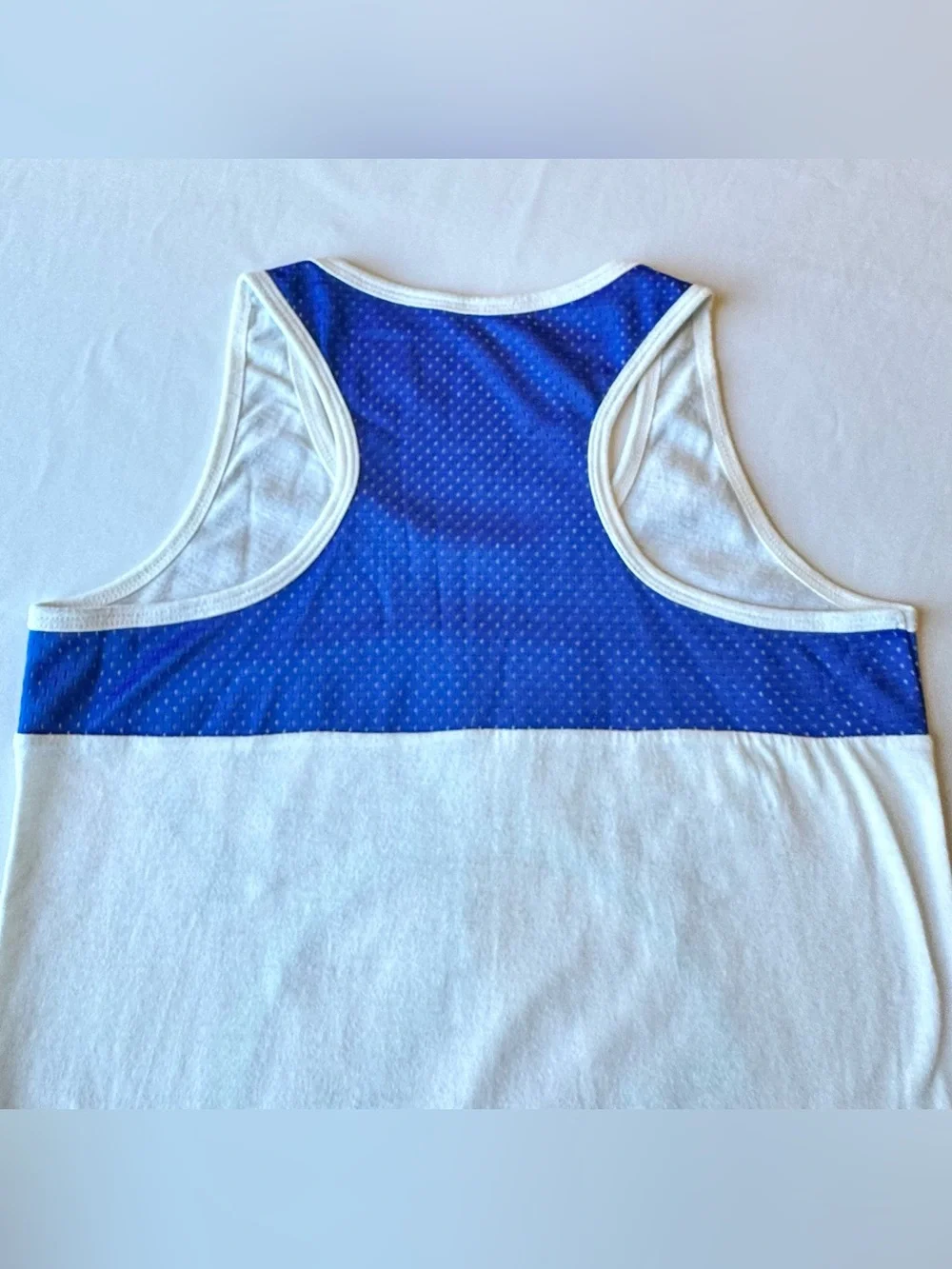 Justice Girls Tank Top Softball Blue White Glitter Aqua Sequins 2012 Size 16